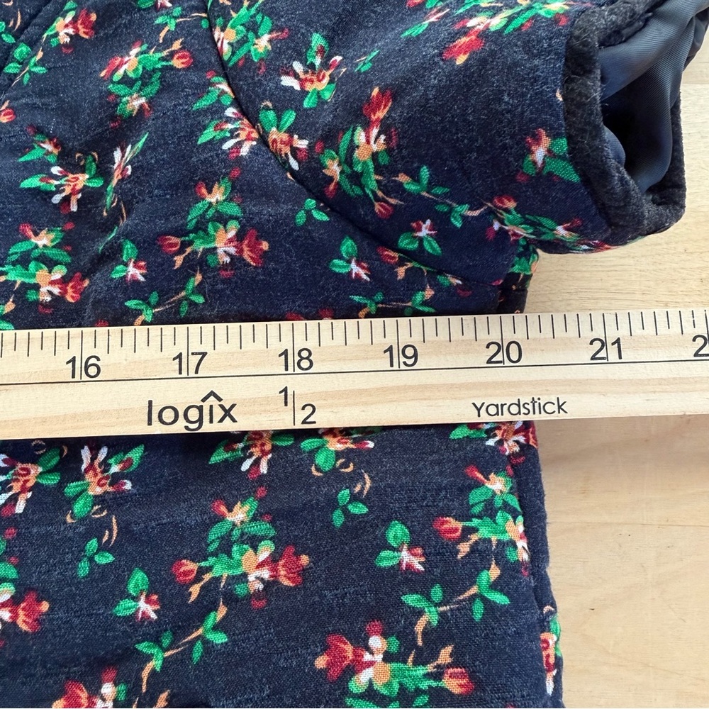 Tian Run Grandma Core Floral Quilted Mandarin Short Sleeve Jacket Puffer Vest -M - Picture 9 of 10